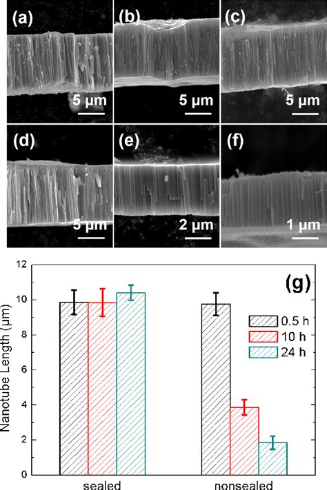 Fesem Cross Sectional Images Of Nanotube Arrays Prepared Under Sealed