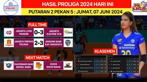 Hasil Proliga 2024 Hari Ini Jumat 07 Juni 2024 Popsivo Polwan Vs BJB