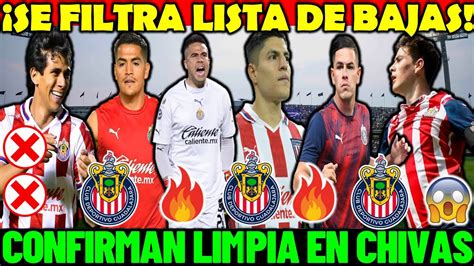 ÚLTIMA HORA Se Filtra la Lista de TRANSFERIBLES de Chivas Rumbo al