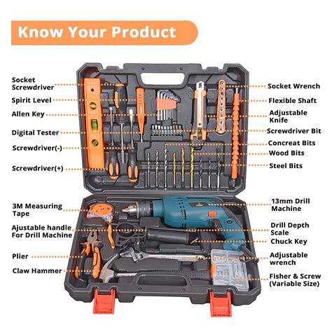 115pc Bosch Multi Purpose Tool Kit Dazzling Decor