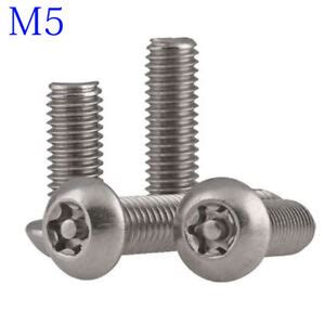 M5 M5x0 8 304 Stainless Steel Pin Tamper Torx Security Button Head