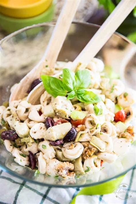 Mediterranean Tortellini Salad • The Healthy Foodie