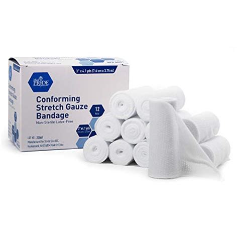 Med Pride Conforming Gauze Rolls First Aid Rolled Stretch Bandages For