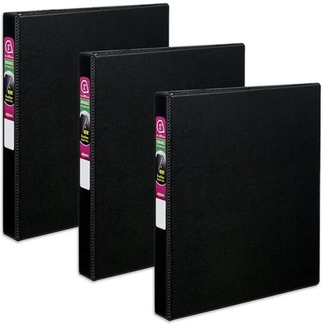 Avery Durable 3 Ring Binder 1 Inch Slant Rings 3 Black Binders 27250