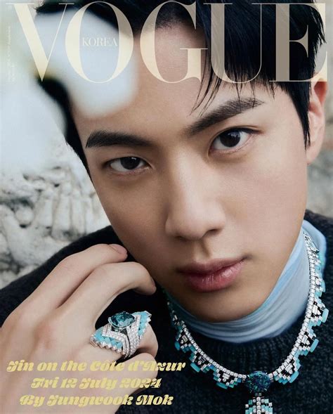 magazine vogue korea featuring jin october  issue  bts army