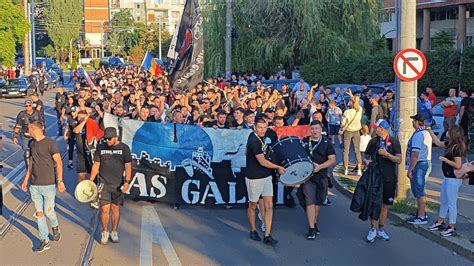 Ultras Corteo Peluza Nord Galati Sosirea La Stadion Otelul Galati