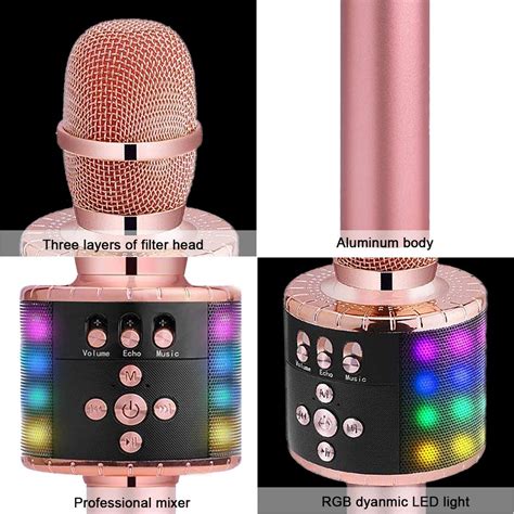 Professional bluetooth Wireless Handheld Microphone Speaker KTV Karaoke ...