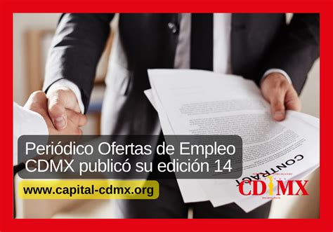 Periódico Ofertas De Empleo Cdmx Publicó Su Edición 14 Capital Cdmx