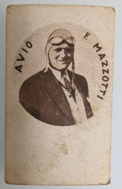 Figurina Cartonata Sticker Avio F Mazzotti Anni Anteguerra