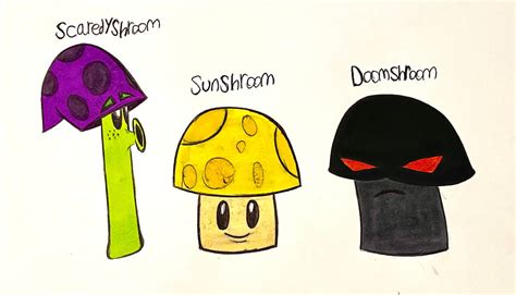 PvZ - Mushrooms by MightyArbokKing on DeviantArt