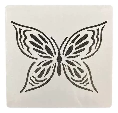 Plantilla Stencil 15x15 Cm Diseño Mariposas Cuotas sin interés