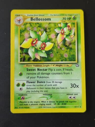 Pok Mon Tcg Bellossom Neo Genesis Holo Unlimited Holo Rare Ebay