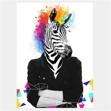 Punk Zebra Poster - Iconiko