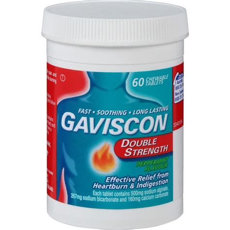 Buy Gaviscon Extra Strength Peppermint Chewable Tablets Online At