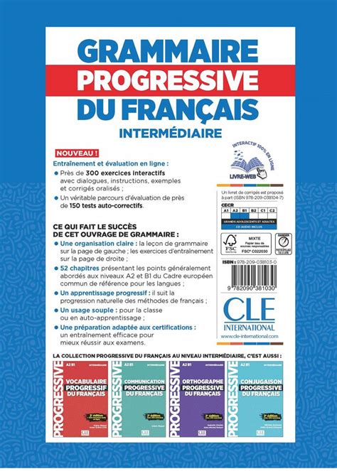 Grammaire Progressive Du Francais A B Intermediaire Ed Corriges