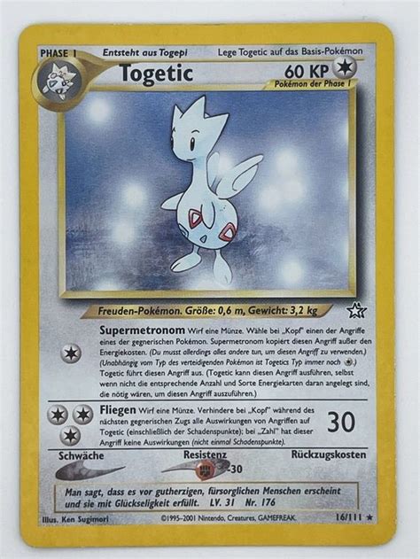 Togetic Holo Rare Pok Mon Neo Genesis Kaufen Auf Ricardo