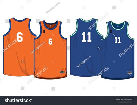 Basketball Jersey Template Vector Mockup Stock Vector (Royalty Free ...