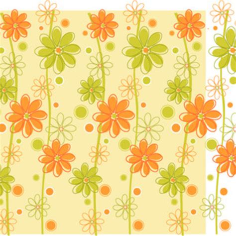 Green & Orange Floral Background | FreeVectors