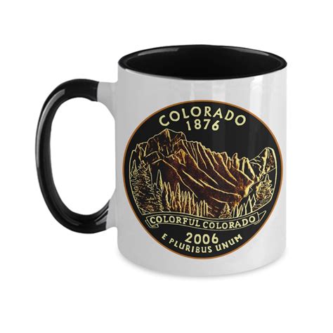 Colorado Coffee Mug Home State Souvenir Two Tone Etsyde