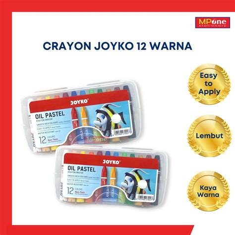 Jual Crayon Joyko 12 Warna Crayon Joyko Oil Pastel 12W Shopee Indonesia