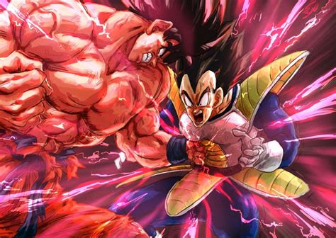 Goku Kaioken Vs Vegeta Dibujos Dragones Ilustración de dragón