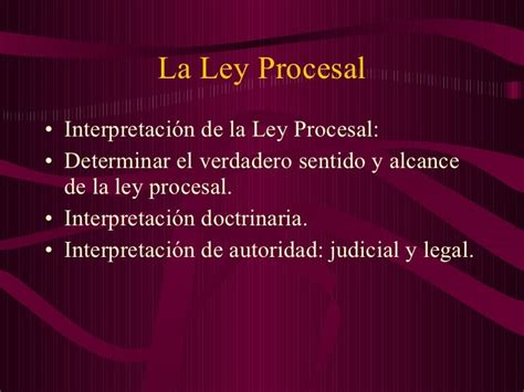 El Derecho Procesal