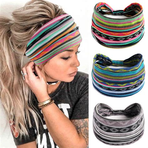 B Hmischen Breite Baumwolle Stretch Stirnb Nder Frauen Headwrap Turban