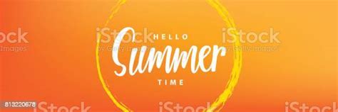 Hello Summer Time Heading Design For Banner Or Poster Summer Event