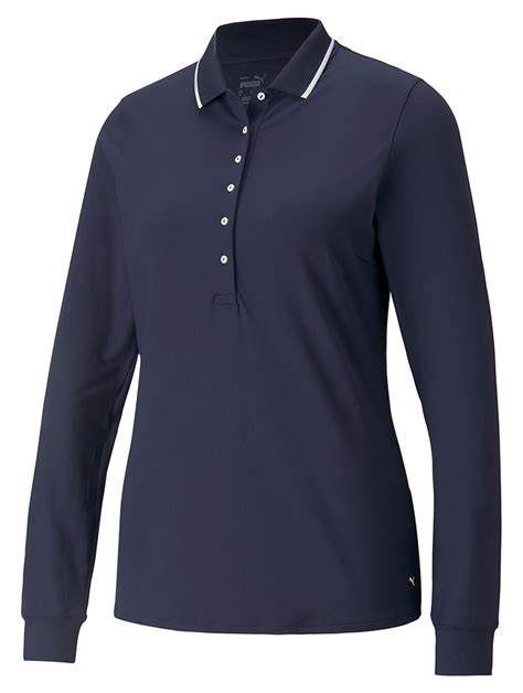 Puma Ladies Cloudspun Long Sleeve Polo Shirt Golfonline