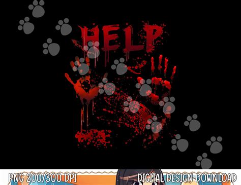 Funny Help Bloody Handprint Halloween Costume Matching Mens - Inspire ...