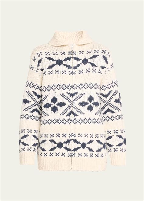 Vince Nordic Fair Isle Wool Blend Cardigan Bergdorf Goodman