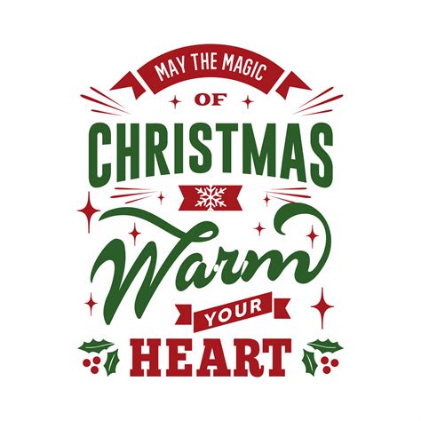 Vector Merry Christmas Warm Your Heart Lettering Badge T Shirt Design