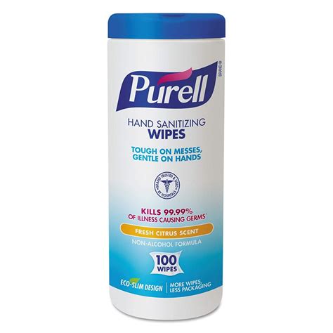 PURELL Toalla Antiséptica para manos 100 toallas 9111 12