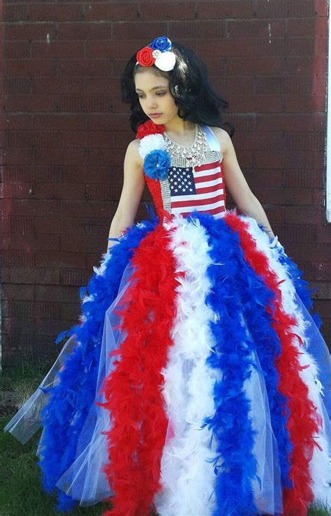 American Flag Tutu Dress 4th Of July Tutu Dress Patriotic Pageant