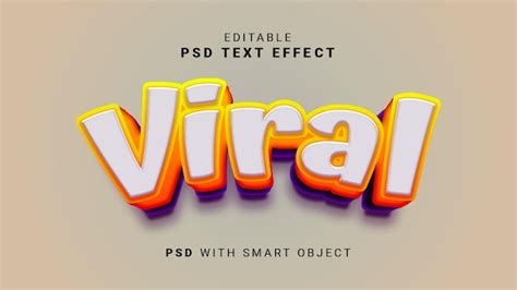 Premium Psd Psd 3d Viral Psd Text Effect Style Editable