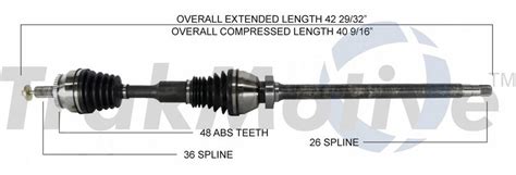 Volvo Cv Axle Shaft Front Passenger Side Aftermarket Vo