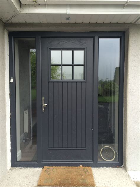 Palladio Composite Dublin Door In Anthracite Grey Composite Front