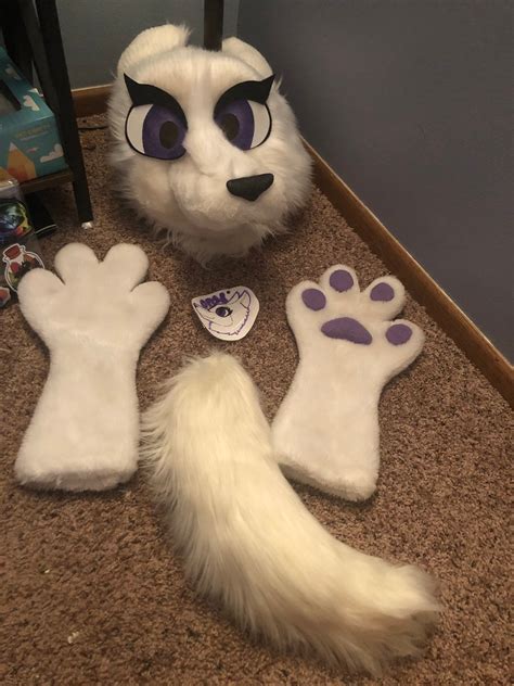 White Lavafox Partial Fursuit Etsy