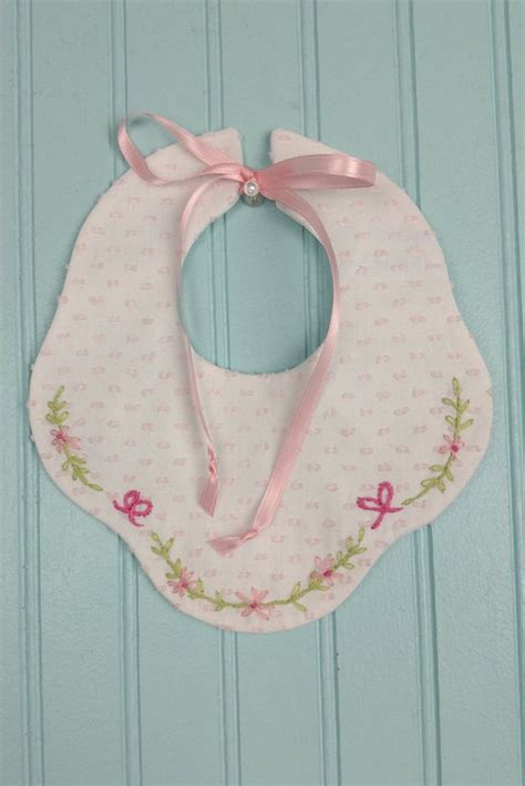 Items Similar To Classic Hand Embroidered Baby Bib Traditional Baby Bib