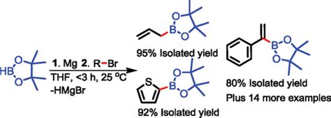 Hydride As A Leaving Group In The Reaction Of Pinacolborane With