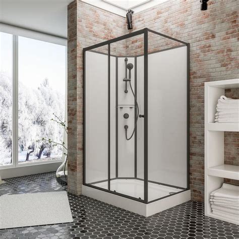 Cabine De Douche Int Grale Avec Porte Coulissante Verre Mm Cabine