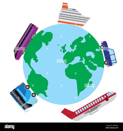 Travel by transport around the world Stock Vector Image & Art - Alamy