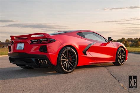 Chevrolet Corvette C Stingray Red Vossen Hf T Wheel Front