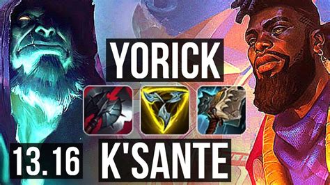 YORICK Vs K SANTE TOP 12 Solo Kills 800 Games Rank 9 Yorick KR