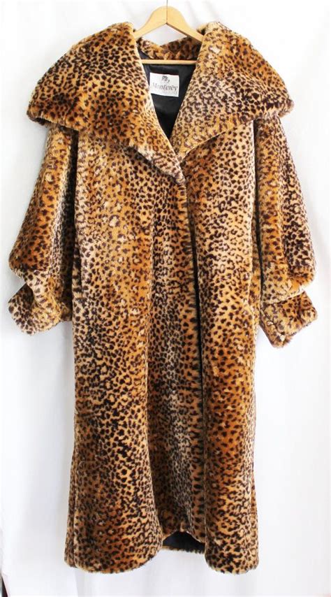 Vintage Monterey Fashions Faux Fur Coat Size By Thirdhandshoppe Faux