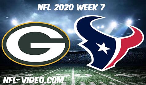 Green Bay Packers Vs Houston Texans Full Game And Highlights Nfl 2020