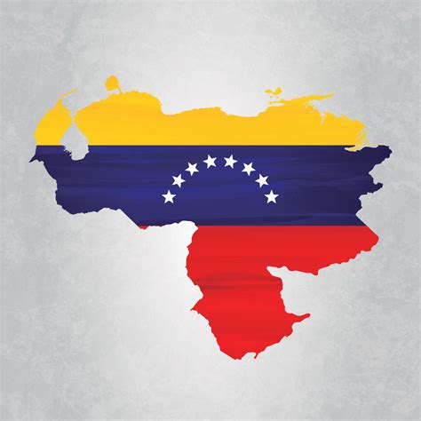 Venezuela map with flag 4266756 Vector Art at Vecteezy