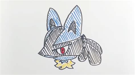 【ポケモン】ルカリオの簡単描き方！ゆっくり描いてみた！ Youtube