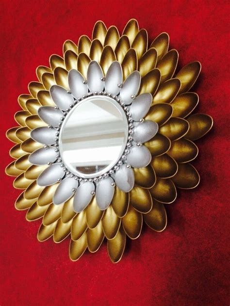 Plastic Spoon Sunburst Mirror Diy Crafts Hacks Diy Home Crafts Diy