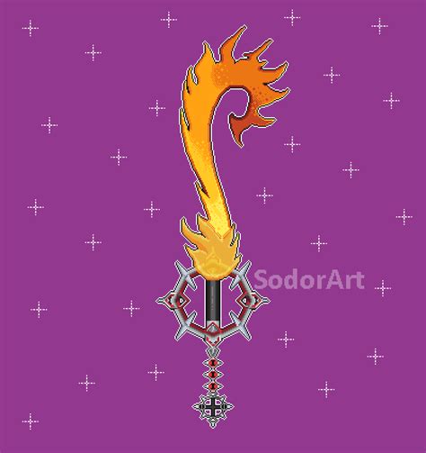 Axel Keyblade Pixel Art Rkingdomhearts